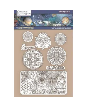 Stamperia Cosmos Infinity Essence Symbols Natural Rubber Stamp (WTKCC219)* Stamperia Cosmos Infinity Essence Symbols Natural Rubber Stamp (WTKCC219)*