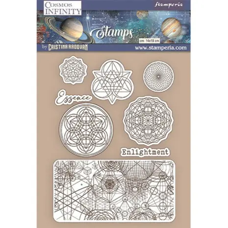 Stamperia Cosmos Infinity Essence Symbols Natural Rubber Stamp (WTKCC219) Stamperia Cosmos Infinity Essence Symbols Natural Rubber Stamp (WTKCC219)