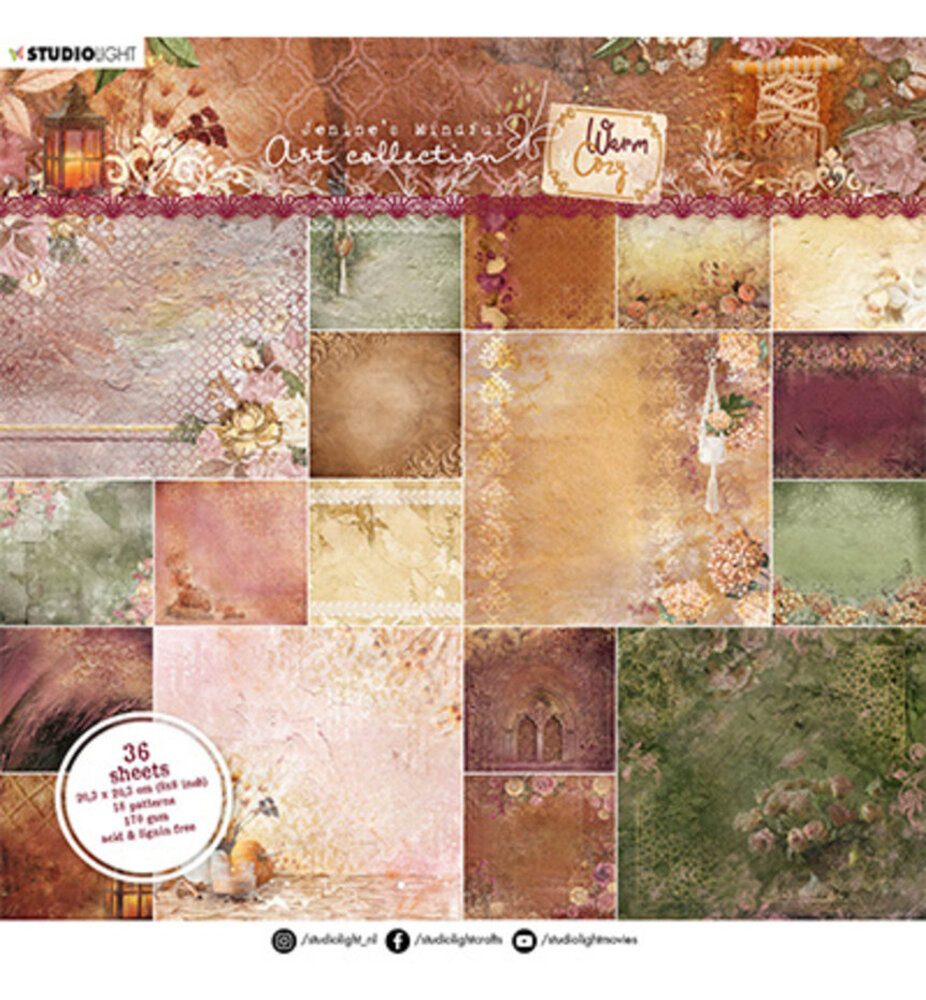 Studio Light Warm & Cozy 8x8 Inch Paper Pad (JMA-WAC-PP17) Studio Light Warm & Cozy 8x8 Inch Paper Pad (JMA-WAC-PP17)