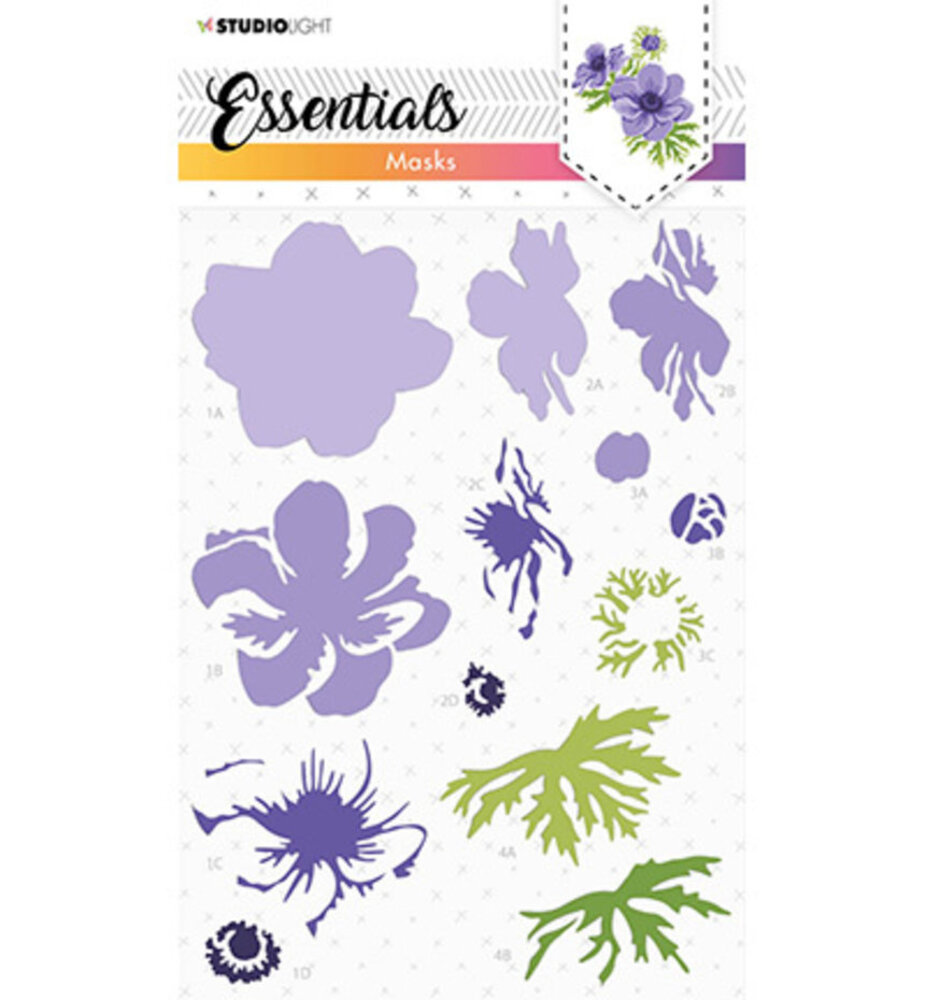 Studio Light Essentials Anemone A5 Masking Stencil (SL-ES-MASK81) Studio Light Essentials Anemone A5 Masking Stencil (SL-ES-MASK81)