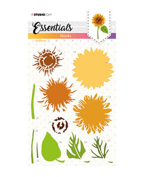 Studio Light Essentials Sunflower A5 Masking Stencil (SL-ES-MASK126) Studio Light Essentials Sunflower A5 Masking Stencil (SL-ES-MASK126)