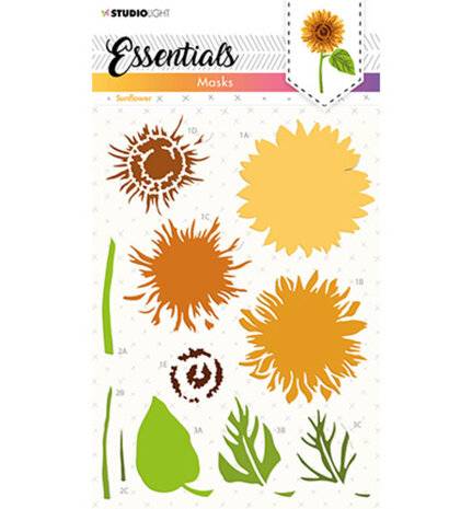 Studio Light Essentials Sunflower A5 Masking Stencil (SL-ES-MASK126) Studio Light Essentials Sunflower A5 Masking Stencil (SL-ES-MASK126)