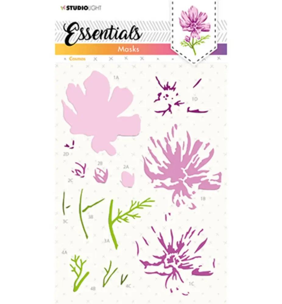 Studio Light Essentials Cosmos A5 Masking Stencil (SL-ES-MASK123) Studio Light Essentials Cosmos A5 Masking Stencil (SL-ES-MASK123)