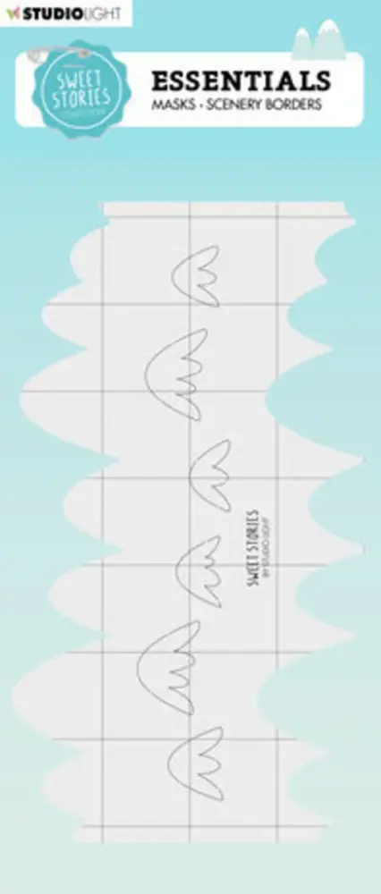 Studio Light Sweet Stories Scenery Borders Masking Stencil Mountains (SL-SS-MASK121)