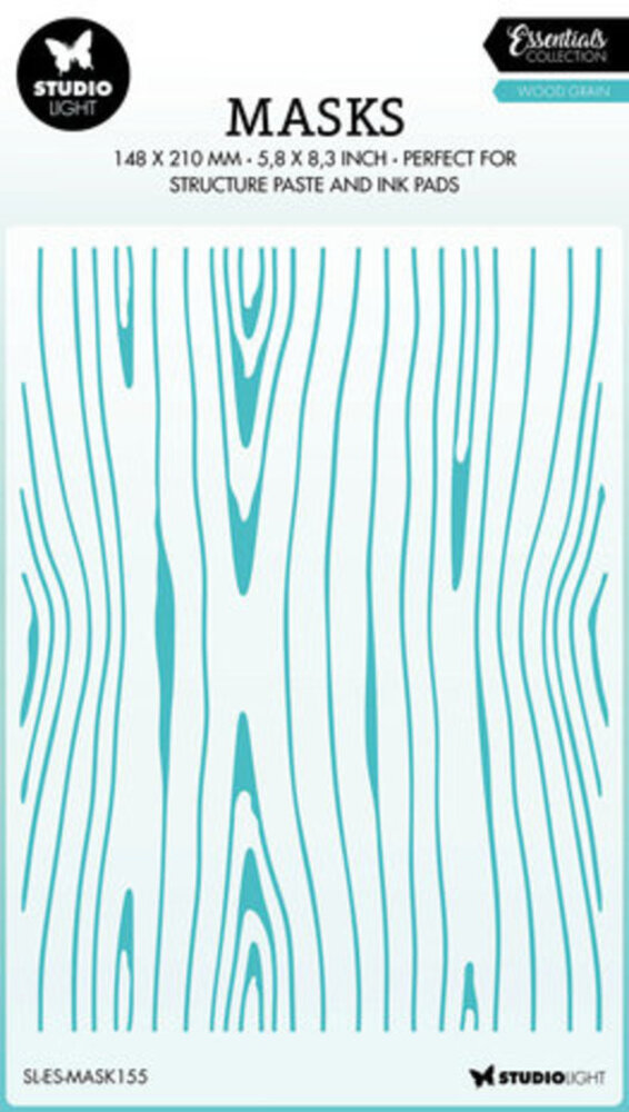 Studio Light Essentials Wood Grain A5 Masking Stencil (SL-ES-MASK155) Studio Light Essentials Wood Grain A5 Masking Stencil (SL-ES-MASK155)