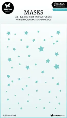 Studio Light Essentials Starry Night A5 Masking Stencil (SL-ES-MASK149) Studio Light Essentials Starry Night A5 Masking Stencil (SL-ES-MASK149)