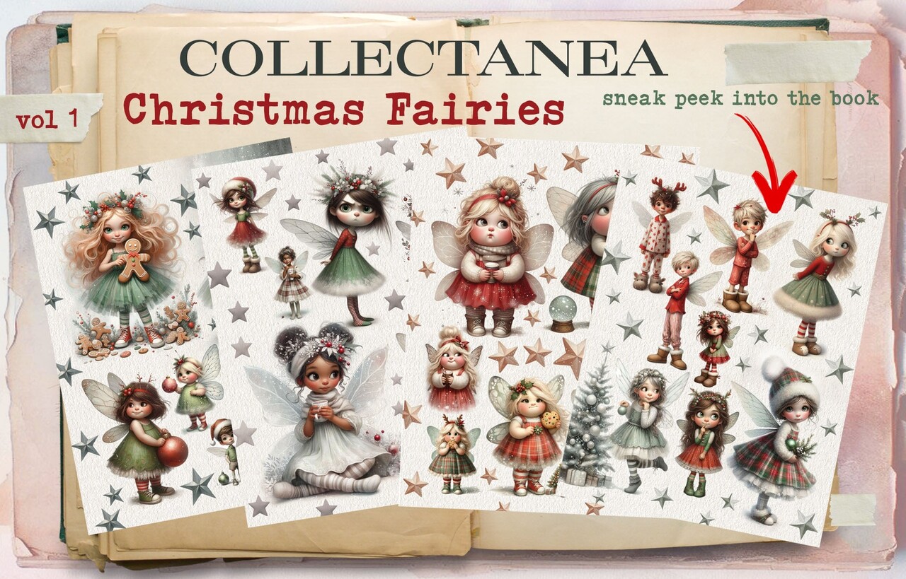 Maremi's Small Art Christmas Fairies Vol 1 Collage Ephemera Book Maremi's Small Art Christmas Fairies Vol 1 Collage Ephemera Book