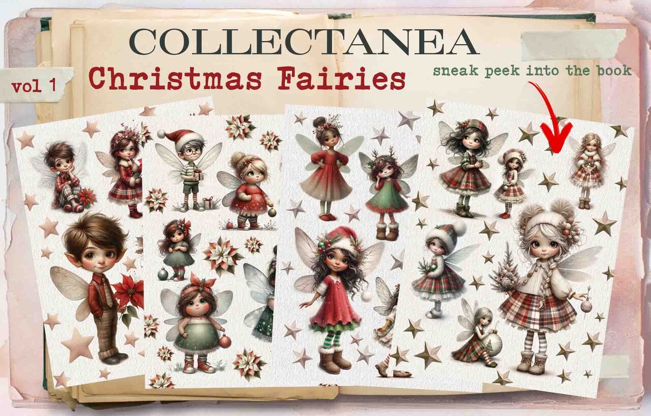 Maremi's Small Art Christmas Fairies Vol 1 Collage Ephemera Book Maremi's Small Art Christmas Fairies Vol 1 Collage Ephemera Book