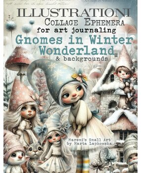 Maremi's Small Art Gnomes in Winter Wonderland Collage Ephemera Book Maremi's Small Art Gnomes in Winter Wonderland Collage Ephemera Book