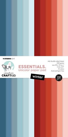 Creative Craftlab Essentials Winter Slimline Unicolor Paper Pad (CCL-ES-UPP306) Creative Craftlab Essentials Winter Slimline Unicolor Paper Pad (CCL-ES-UPP306)