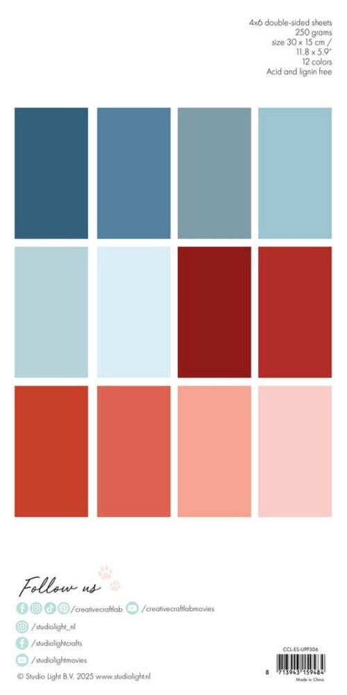 Creative Craftlab Essentials Winter Slimline Unicolor Paper Pad (CCL-ES-UPP306) Creative Craftlab Essentials Winter Slimline Unicolor Paper Pad (CCL-ES-UPP306)