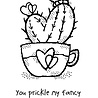 Woodware Heart Cactus Clear Stamp (FRM034) (OUTLET)