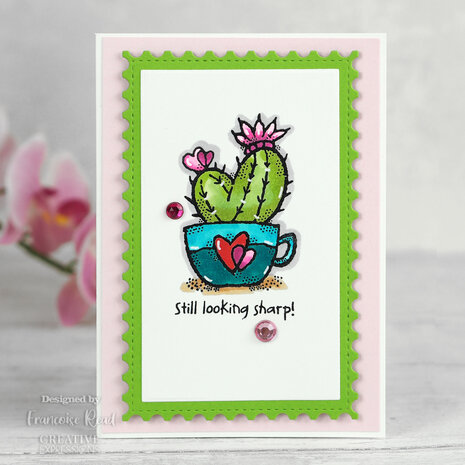 Woodware Heart Cactus Clear Stamp (FRM034) (OUTLET)