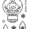 Woodware Snowman Light Bulb Clear Stamps (FRM046) (OUTLET) Woodware Snowman Light Bulb Clear Stamps (FRM046) (OUTLET)