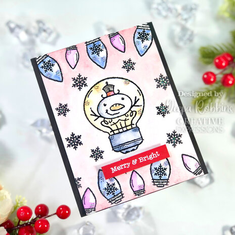 Woodware Snowman Light Bulb Clear Stamps (FRM046) (OUTLET) Woodware Snowman Light Bulb Clear Stamps (FRM046) (OUTLET)