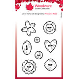 Woodware Buttons Clear Stamps (FRM054) (OUTLET)