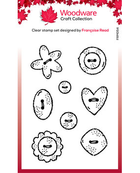 Woodware Buttons Clear Stamps (FRM054) (OUTLET)