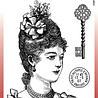 Woodware Vintage Lady Clear Stamps (FRM057) (OUTLET)