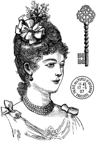 Woodware Vintage Lady Clear Stamps (FRM057) (OUTLET)