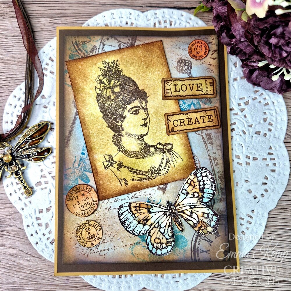 Woodware Vintage Lady Clear Stamps (FRM057) (OUTLET)