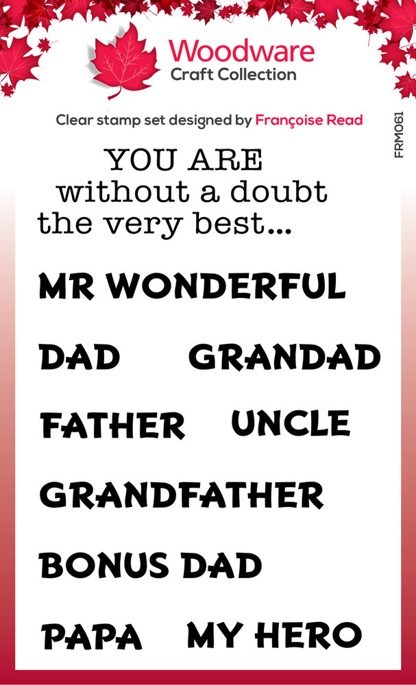 Woodware Very Best Clear Stamps (FRM061) (OUTLET) Woodware Very Best Clear Stamps (FRM061) (OUTLET)