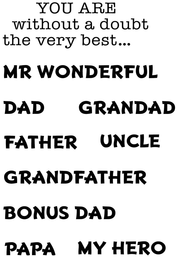 Woodware Very Best Clear Stamps (FRM061) (OUTLET) Woodware Very Best Clear Stamps (FRM061) (OUTLET)