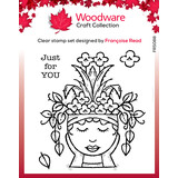 Woodware Lady Planter Clear Stamp (FRS088) (OUTLET)