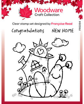 Woodware Happy House Snail Clear Stamps (FRS094) (OUTLET)