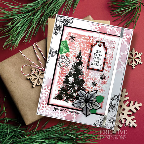 Woodware Christmas Old Labels Clear Stamps (FRS1018) (OUTLET)