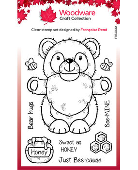 Woodware Honey Bear Gnome Clear Stamps (FRS1032) (OUTLET)