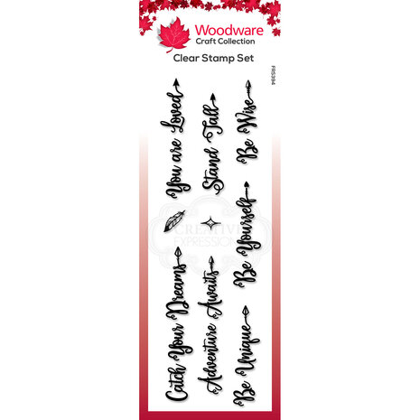 Woodware Boho Sentiments Clear Stamp (FRS394) (OUTLET)