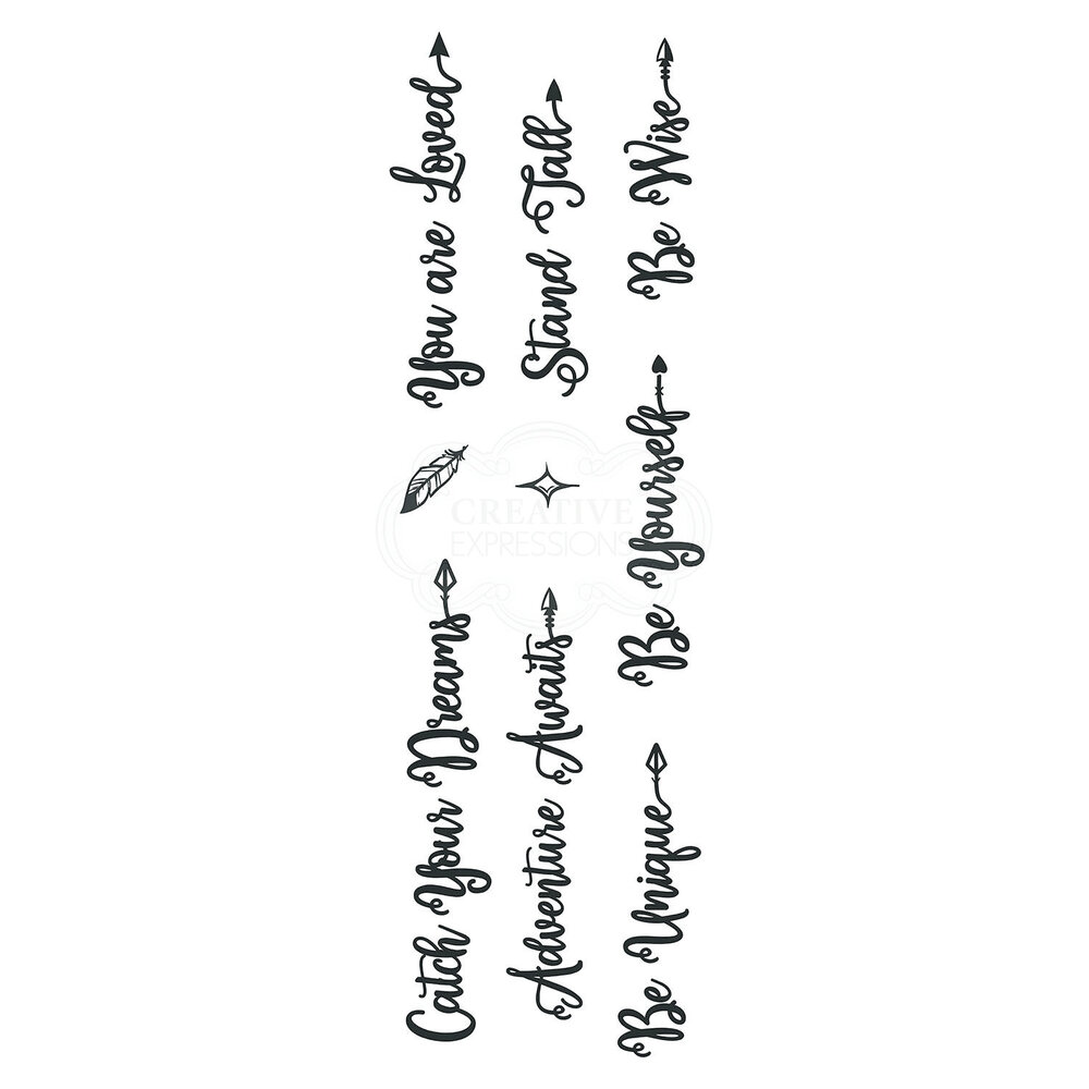 Woodware Boho Sentiments Clear Stamp (FRS394) (OUTLET)