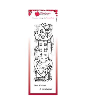 Woodware Rainbow House Clear Stamp (FRS409) (OUTLET)