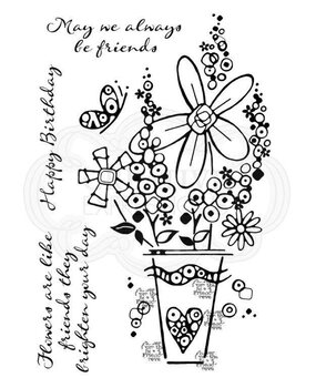 Woodware Millefiori Vase Clear Stamp (FRS760) (OUTLET) Woodware Millefiori Vase Clear Stamp (FRS760) (OUTLET)