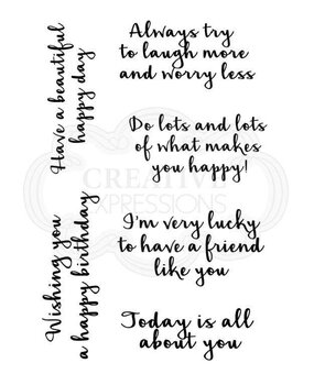 Woodware Happy Thoughts Clear Stamp (FRS762) (OUTLET) Woodware Happy Thoughts Clear Stamp (FRS762) (OUTLET)