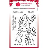 Woodware Flower Power Gnome Clear Stamp (FRS844) (OUTLET)