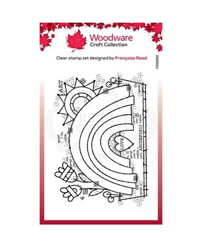 Woodware Garden Rainbow Clear Stamp (FRS852) (OUTLET)
