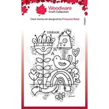 Woodware Dream Garden Clear Stamp (FRS857) (OUTLET)