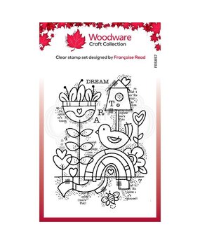 Woodware Dream Garden Clear Stamp (FRS857) (OUTLET)