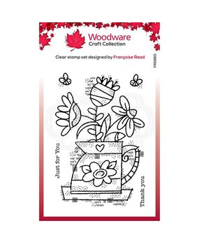 Woodware Flower Jug Clear Stamp (FRS860) (OUTLET)