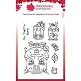 Woodware Acorn Gnomes Clear Stamp (FRS879) (OUTLET)