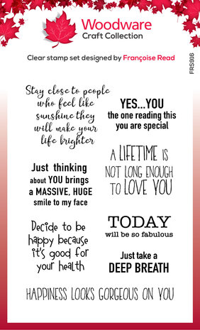 Woodware Happy Motivation Clear Stamp (FRS916) (OUTLET) Woodware Happy Motivation Clear Stamp (FRS916) (OUTLET)