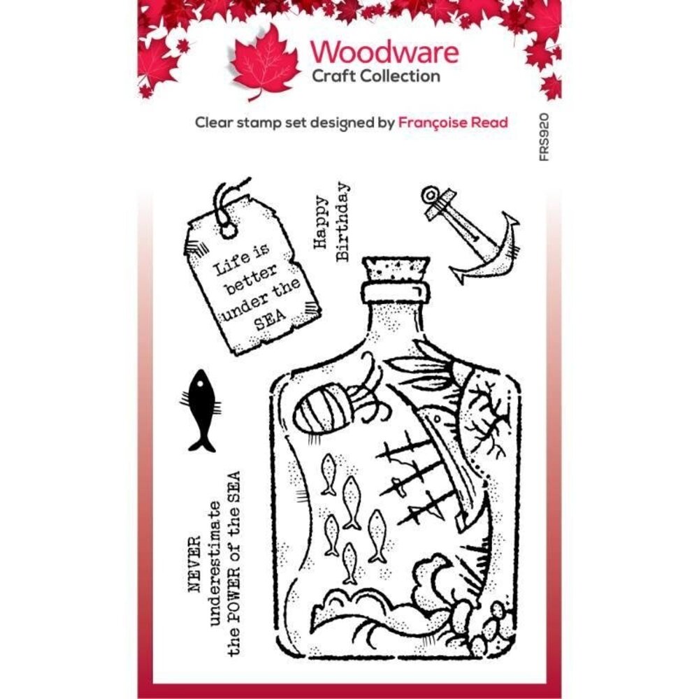 Woodware Shipwreck Bottle Clear Stamps (FRS920) (OUTLET) Woodware Shipwreck Bottle Clear Stamps (FRS920) (OUTLET)