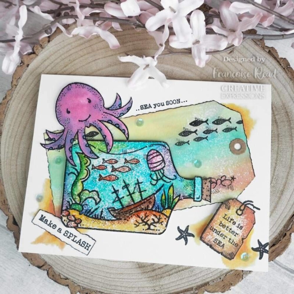 Woodware Shipwreck Bottle Clear Stamps (FRS920) (OUTLET) Woodware Shipwreck Bottle Clear Stamps (FRS920) (OUTLET)