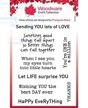Woodware Happy Everything Clear Stamps (FRS933) (OUTLET)