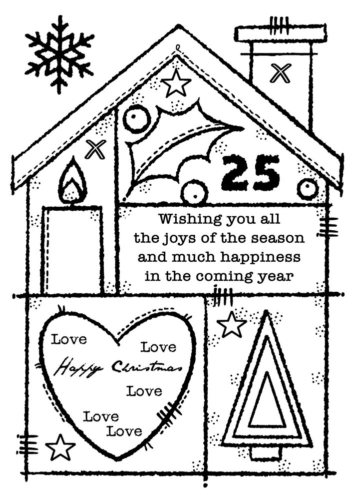 Woodware Christmas House Clear Stamps (FRS940) (OUTLET) Woodware Christmas House Clear Stamps (FRS940) (OUTLET)