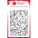 Woodware Robin Panel Clear Stamps (FRS946) (OUTLET)