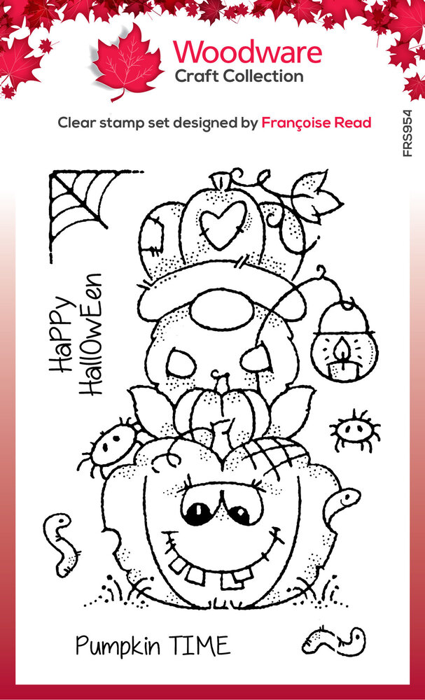 Woodware Pumpkin Gnome Clear Stamps (FRS954) (OUTLET)