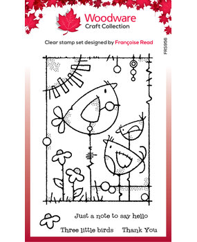 Woodware Three Little Birds Clear Stamps (FRS956) (OUTLET)