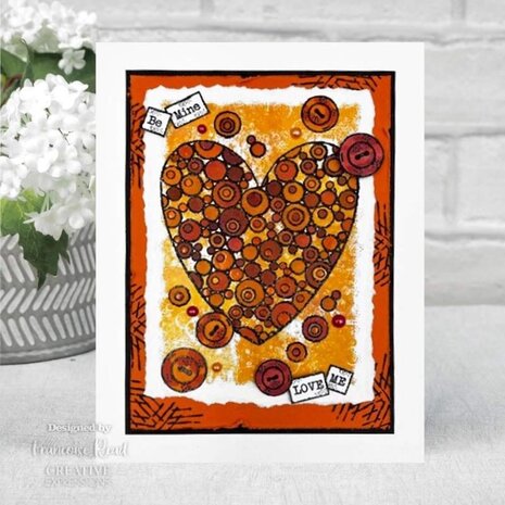 Woodware Bubble Heart Clear Stamps (FRS964) (OUTLET)